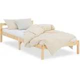 Homestyle4u Holzbett 90 x 200 cm Braun