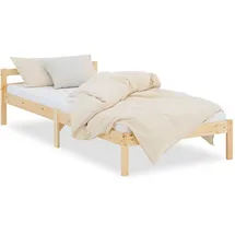 Homestyle4u Holzbett 90 x 200 cm Braun