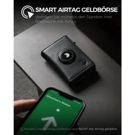 DODENSHA AirTag Geldbörse Herren RFID Schutz mit Münzfach