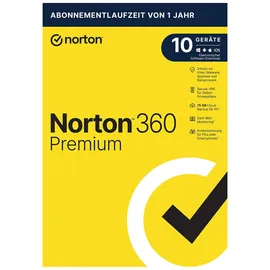 NortonLifeLock Norton 360 Premium 75 GB Cloud-Backup 10 Geräte 1 Jahr ESD DE Win Mac Android iOS