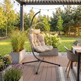 beautysofa Hängesessel Mykonos Beige
