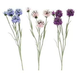 Dekoleidenschaft Kunstblume 3er Set in rose, lila & blau, Dekozweige, Kunstpflanze, Dekoblume Kugeldistel, Dekoleidenschaft, Höhe 59 cm