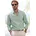 JOHN DEVIN in Leinenoptik Herren Gr XXL 45/46 N-Gr weiß grün weiß gestreift Web Obermaterial 100 Baumwolle gestreift regular fit Rundhals Manschette Hemden Streifenhemd aus reiner Baumwolle regular-fit