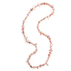 Lange Kette "Uli", Damen, Gr. one size, Zamak, rosa, COLLEZIONE ALESSANDRO, Basic, Halsketten, mit hochwertigen Glasperlen