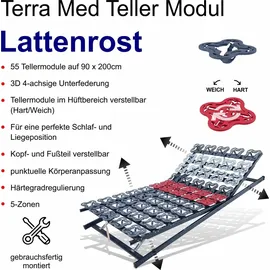 Matratzen Perfekt Tellerlattenrost T-Flex verstellbar 100 x 200 cm