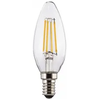 Xavax LED-Filament E14, 470lm ersetzt 40W, Kerzenlampe, Warmweiß, klar