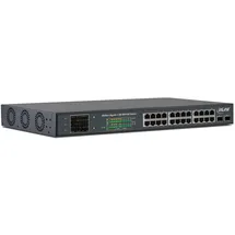 InLine PoE+ Gigabit Netzwerk Switch 24 Port, 1Gb/s, 2xSFP,19"1HE (inkl. Winkel)