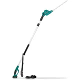 Teleskop-heckenschere 20v (mit 2x 2,0ah Akku Und Schnellladegerät) – Neigbare Klinge – Ausziehbare Stange (200-260 Cm)