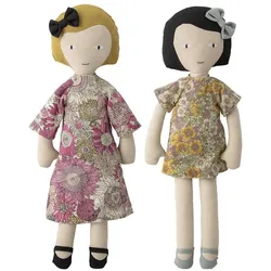 Bloomingville Molly und Vida Soft Puppen, 10x6x35cm