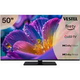 Vestel QLED Fernseher 50 Zoll Fire TV 4K UHD Fernseher, Smart TV mit Dolby Vision HDR, Dolby Atmos und integriertem Triple-Tuner, HDR TV 50QF9940 schwarz