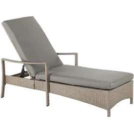 Beliani Vasto Sonnenliege 158 x 63 x 96 cm Grau
