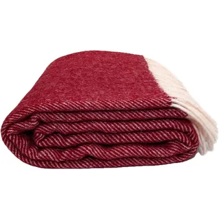 fair de luxe Wolldecke Plaid 100 x 100 cm Rot