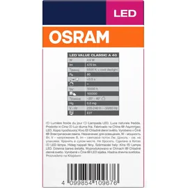 Osram LED-Lampe 4,9 W E27 6500 K