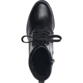 Marco Tozzi Damen Stiefeletten zum Schnüren mit Blockabsatz mit Reißverschluss, Schwarz 9425174