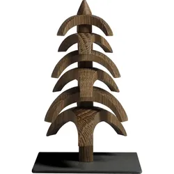 Seiffener Volkskunst Design-Objekt Drehbaum Twist Eiche geräuchert 11,5 cm