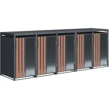 Westmann Mülltonnenbox Status 330 x 116 x 80 cm grau