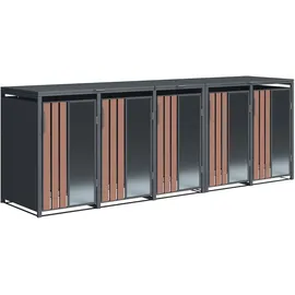Westmann Mülltonnenbox Status 330 x 116 x 80 cm grau