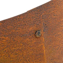 Estexo Hochbeet Pflanzring Edelrost Ø 40 cm Grau