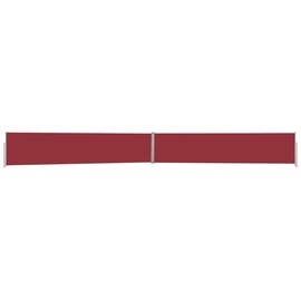 vidaXL Ausziehbare Seitenmarkise 1,7 x 12 m rot
