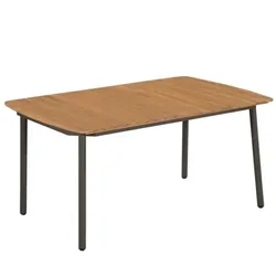 5-tlg. Garten-Essgruppe Poly Rattan Schwarz
