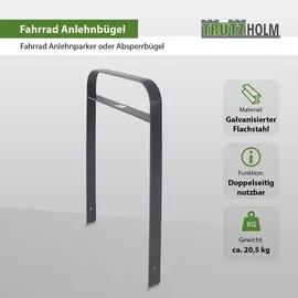 Trutzholm Fahrradständer Fahrradanlehnbügel 115 x 76 cm Flachstahl 13 mm Anthrazit
