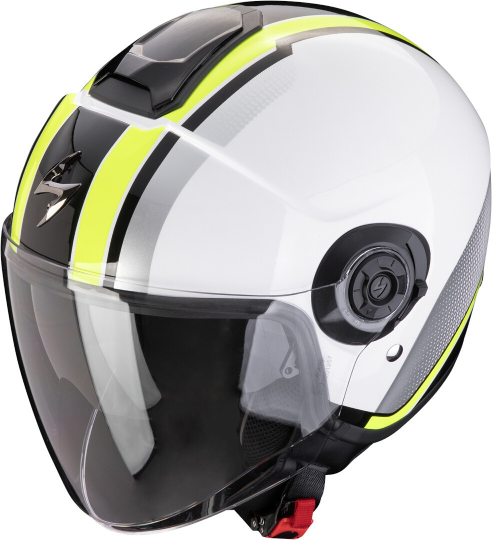 Scorpion Exo-City II Vel Jet Helm, wit-geel, XL