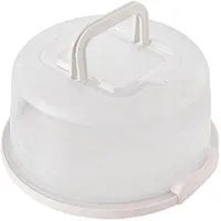 Dualoai Kuchenbehälter Kuchenhalter mit Deckel Und Griff Macaron Rund für Kuchen, Torten Cupcake Halter 8 Zoll Aufbewahrungsbehälter