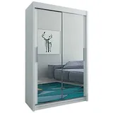 Feldmann-Wohnen Schiebetürenschrank Tokyo (1-St) weiß Spiegel Breite wählbar weiß 120 cm x 200 cm x 62 cm