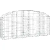 vidaXL Gabione mit Hochbogen 200 x 50 x 80/100 cm