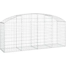 vidaXL Gabione mit Hochbogen 200 x 50 x 80/100 cm