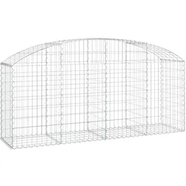 vidaXL Gabione mit Hochbogen 200 x 50 x 80/100 cm