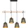 GLOBO Ablona 4-flg. 17 cm Holz, Metall schwarz