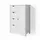 Vicco Bianco Badschrank 55 x 81 cm Weiß MDF/Metall/Massivholz