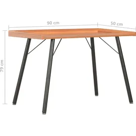 vidaXL Schreibtisch Braun 90×50×79 cm