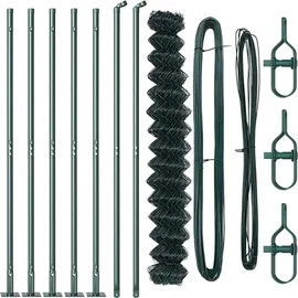 vidaXL Zaunpfosten 10 x 1,6 m Grün/Stahl