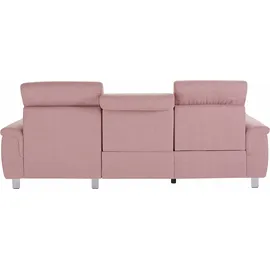 sit&more Ecksofa »Township L-Form«, wahlweise mit elektrischer Wallfree-Funktion rosa