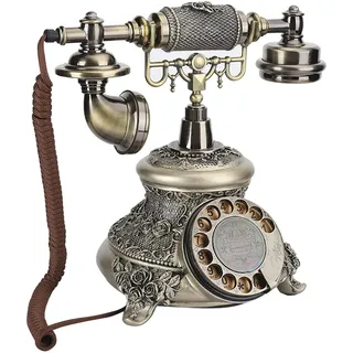 Antikes Retro Telefon, Vintage Resin Telefon, Universelles Dreh Telefon mit Drehscheibe, geschmackvolles Zierobjekt für Büro, Wohnzimmer und Schlafzimmer
