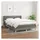 vidaXL Boxspringbett mit Matratze Dunkelgrau 140x200 cm Stoff
