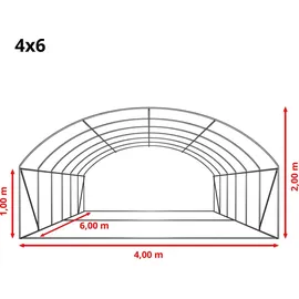 TOOLPORT Foliengewächshaus PE grün transparent 180 g/m2 24 m2