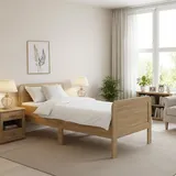Homestyle4u Komfortbett 100 x 200 cm Braun