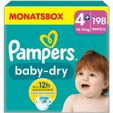 Pampers Pampers® Windeln Größe Gr.4 (10-15 kg) für Babys und Kleinkinder (4-18 Monate), 198 St.