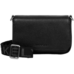 Umhängetasche BURKELY "BURKELY Taschen Leder", Damen, Gr. one size, schwarz, Leder, Taschen