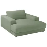 KAWOLA Relaxsessel MADELINE Cord 150 x 86 x 170 cm Grün