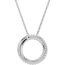 Kette mit Anhänger SWAROVSKI "Schmuck Geschenk Halskette Dextera, 5692737", silber (metallfarben, kristallweiß), Halsketten, Damen, Metall, L: 57cm, mit Swarovski Kristall