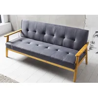 SalesFever Schlafsofa 190 cm dunkelgrau