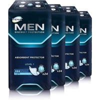 TENA for men Level 1 Inkontinenzschutz Maximum Guard Inkontinenzunterlage für Männer (4er Pack mit 96 Stück)