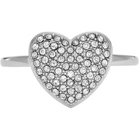 Fossil Damenring Sadie Glitz Heart Statement Edelstahl, JF046770407