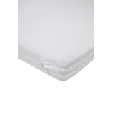 Meyco Baby Matratzenbezug für Reisebetten - 60x120cm - Spannbetttuch Reisebettmatratze - 100% Baumwolle - Oeko Tex Zertifiziert - hautfreundlich - waschbar & trocknergeeignet - Uni - Weiß
