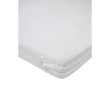 Meyco Baby Matratzenbezug für Reisebetten - 60x120cm - Spannbetttuch Reisebettmatratze - 100% Baumwolle - Oeko Tex Zertifiziert - hautfreundlich - waschbar & trocknergeeignet - Uni - Weiß