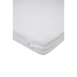 Meyco Baby Matratzenbezug für Reisebetten - 60x120cm - Spannbetttuch Reisebettmatratze - 100% Baumwolle - Oeko Tex Zertifiziert - hautfreundlich - waschbar & trocknergeeignet - Uni - Weiß